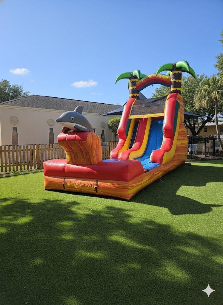 16ft Tropical Palm Water Slide