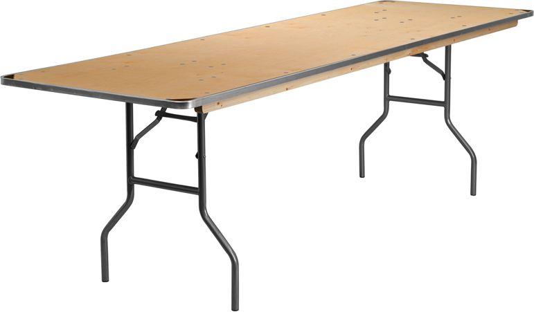 8Ft Wood Rectangular Table