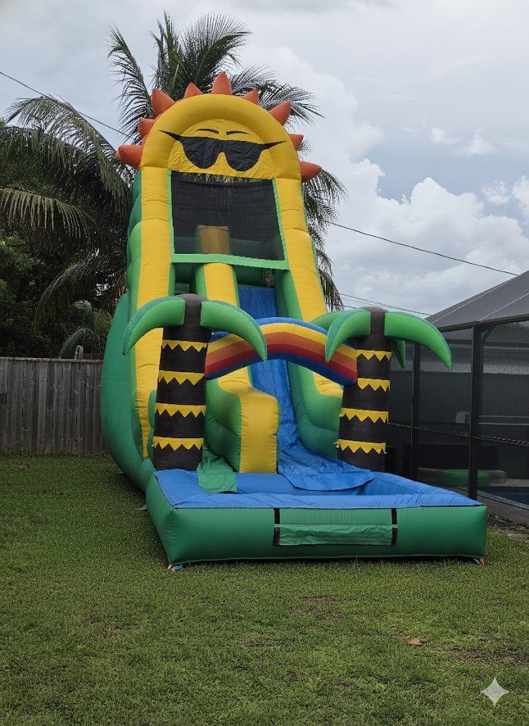 20ft Tropical Sun Inflatable Water Slide