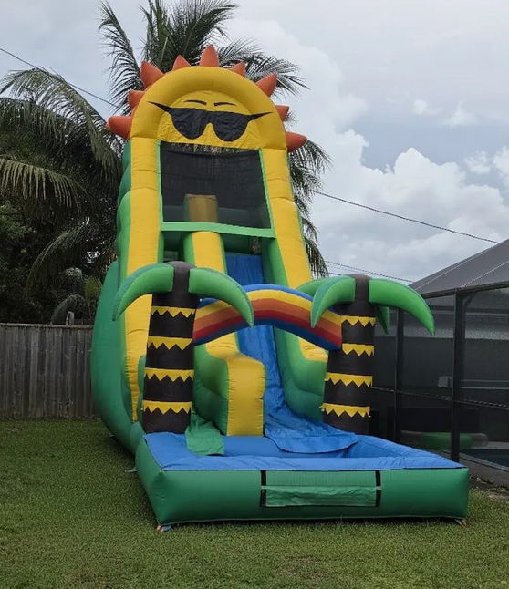 20ft Tropical Sun Inflatable Water Slide
