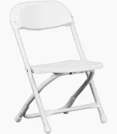 Kids White Folding Chair